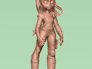 Strong Girl 3D Model