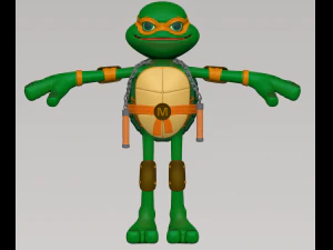 Ninja Turtle Michelangelo 3D Model