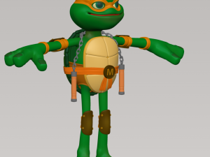 Ninja Turtle Michelangelo 3D Model