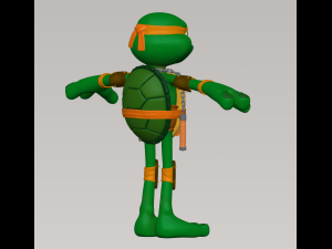 Ninja Turtle Michelangelo 3D Model