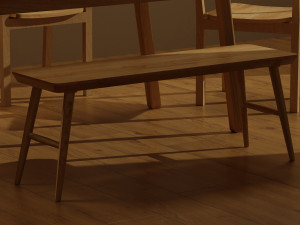 Kitchen Dinner Table Set Model 3D