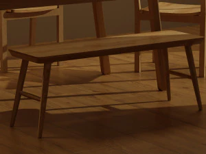 Kitchen Dinner Table Set 3D Model