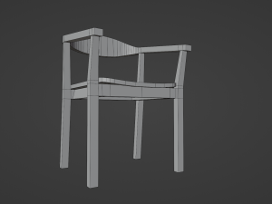 Kitchen Dinner Table Set Model 3D