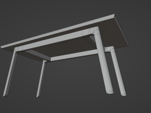 Kitchen Dinner Table Set Model 3D