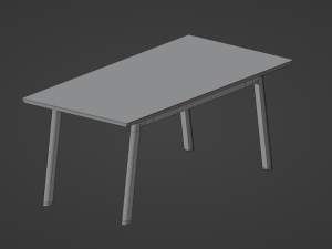 Kitchen Dinner Table Set Model 3D