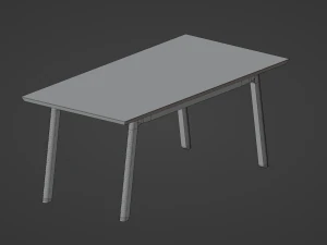 Kitchen Dinner Table Set 3D Model