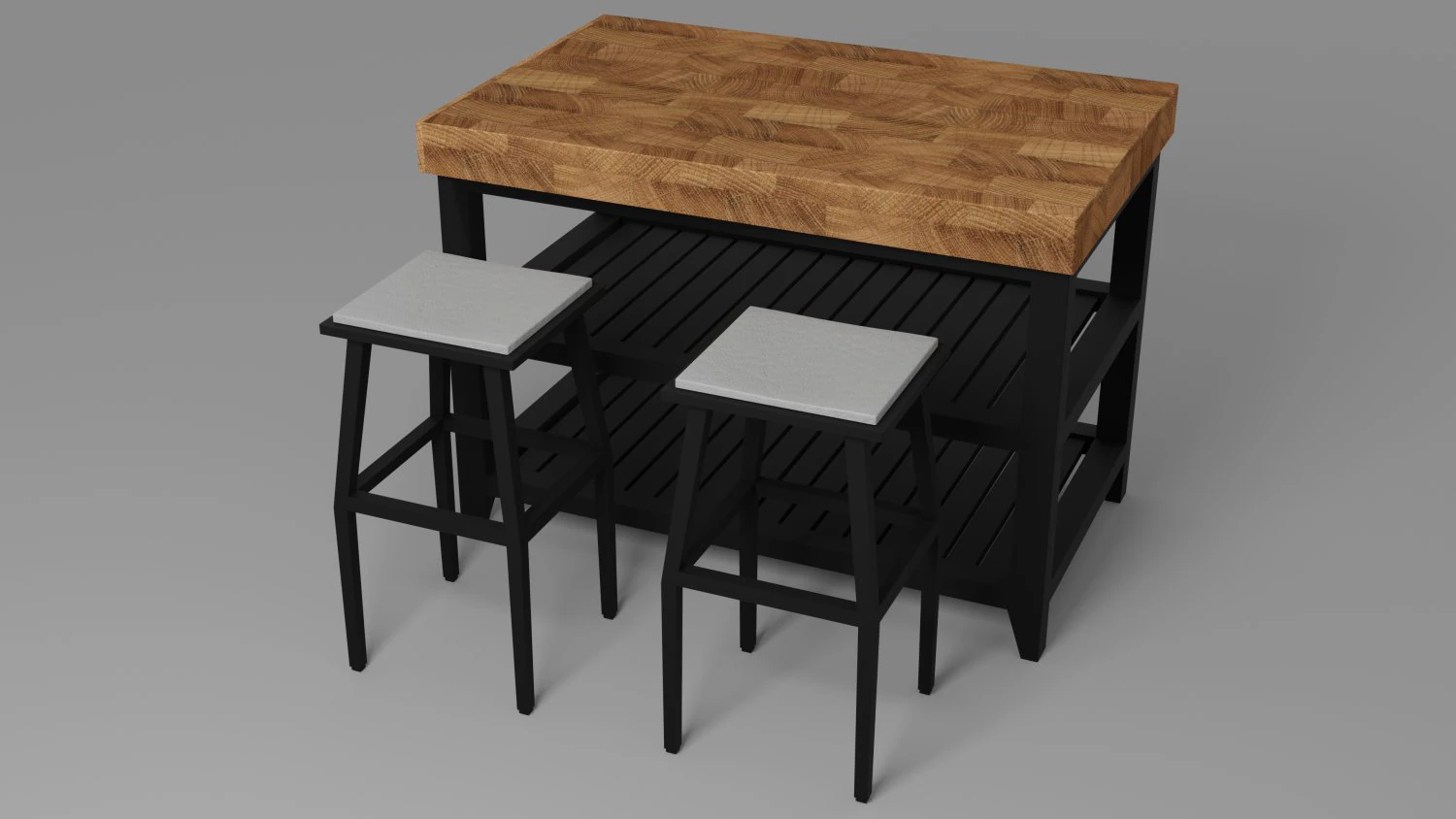 K&uuml;cheninsel-Set 3D Modell .c4d .max .obj .3ds .fbx .stl .blend 