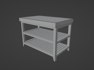 Kitchen Island Set Model 3D
