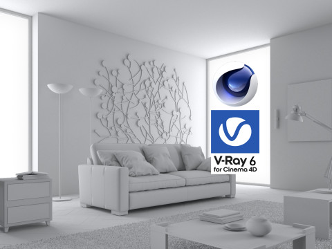 Living room 06 Vray6 - C4D 3D 모델