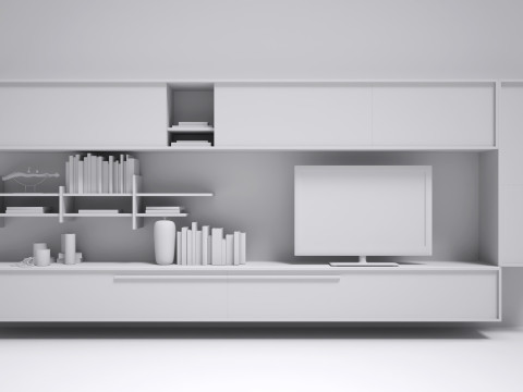 Equipped Wall - Corona - C4D 3Dモデル