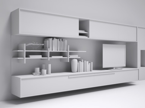 Equipped Wall - Corona - C4D 3Dモデル