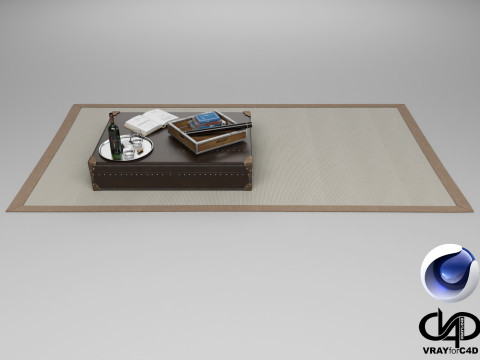 Carpet and Table - Vray6 - C4D 3D Model