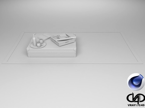 Carpet and Table - Vray6 - C4D Modelo 3D