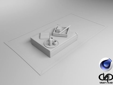 Carpet and Table - Vray6 - C4D Modelo 3D