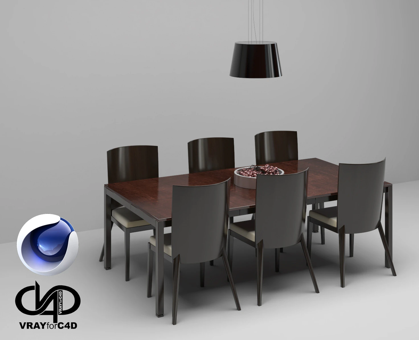 Table and Chair - Vray6 - C4D 3D Model .c4d .max .obj .3ds .fbx .stl .blend 