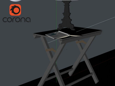 Table and Lamp 2 - Corona - C4D 3D Model