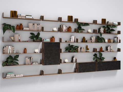 Equipped Wall 2 - Corona - C4D Modelo 3D