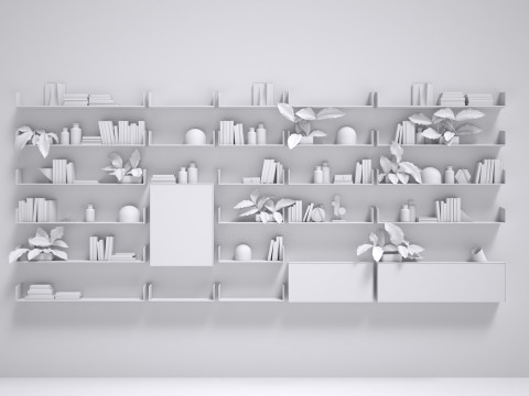 Equipped Wall 2 - Corona - C4D Modelo 3D