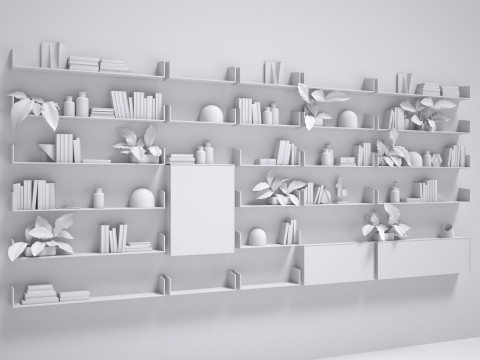 Equipped Wall 2 - Corona - C4D Modelo 3D