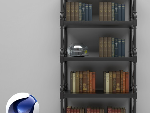 Bookshelf 2 - Vray6 - C4D 3D Model