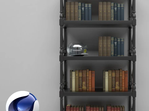 Regał 2 - Vray6 - C4D Model 3D