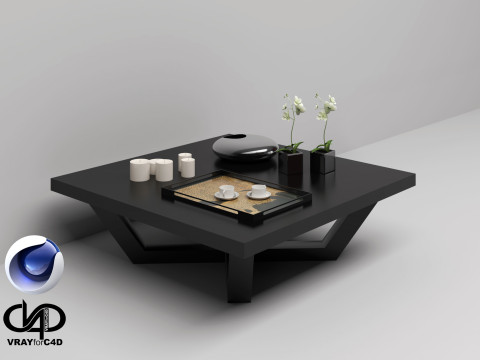 Coffe Table - Vray6 - C4D 3D Model