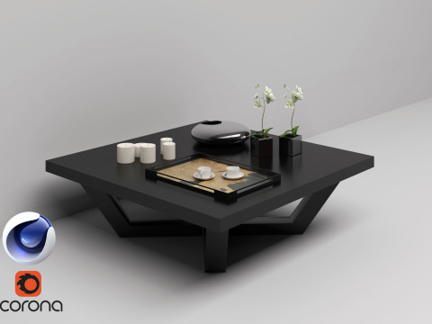 Coffe Table - Corona - C4D 3D Model