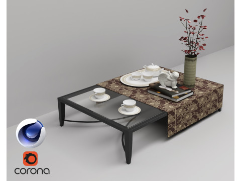 Glass Coffee Table 2 - Corona - C4D 3D-Modell