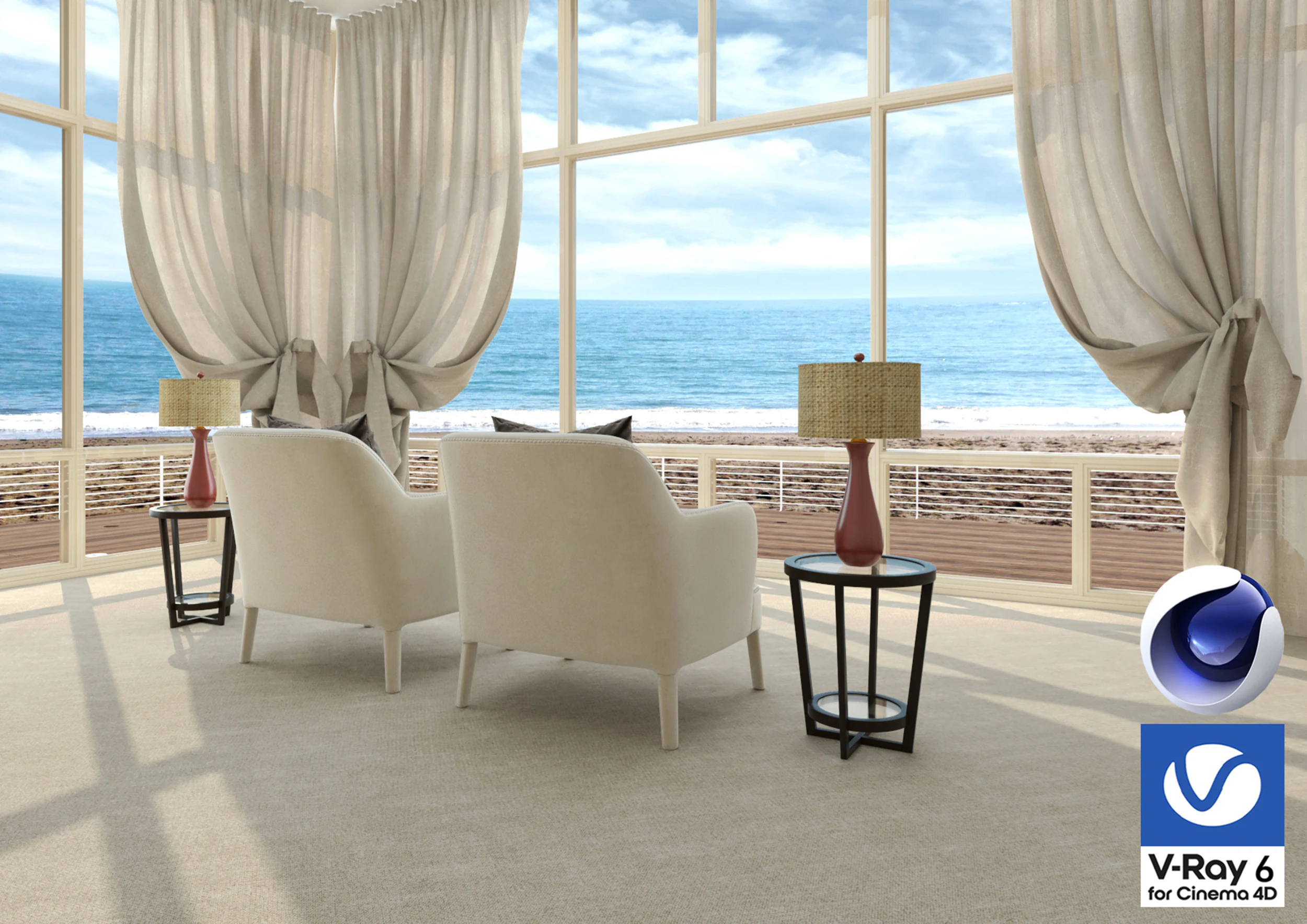 Living room 11 Vray6 - C4D 3D Model .c4d .max .obj .3ds .fbx .stl .blend 