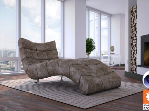 Living room 12 - Corona - C4D 3D Модель