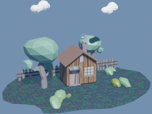 Low Poly Tiny House Design Model 3D