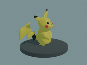 Simple Pikachu Design 3D Model