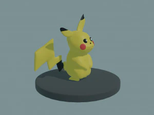 Basit Pikachu Tasarımı 3D Model