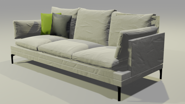 Sofa 3D Model .c4d .max .obj .3ds .fbx .stl .blend