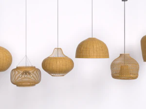 Bambuslampen 3D Modell
