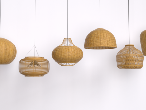 Bamboo Lamps Model 3D
