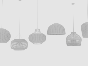 Bamboo Lamps Model 3D