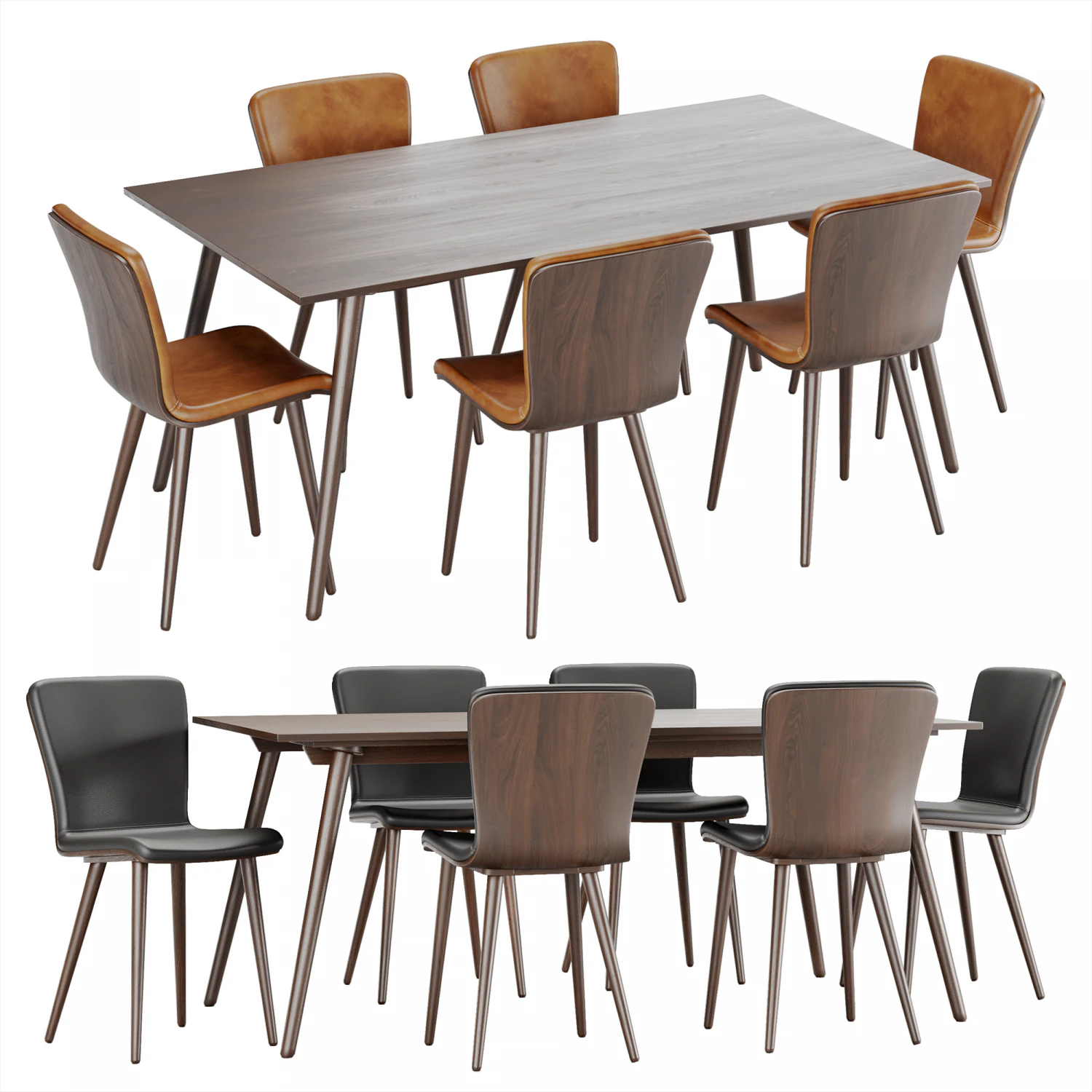 Aurora Table Boulder Chair 3D Model .c4d .max .obj .3ds .fbx .stl .blend 