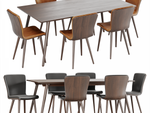 Aurora Table Boulder Chair Modèle 3D