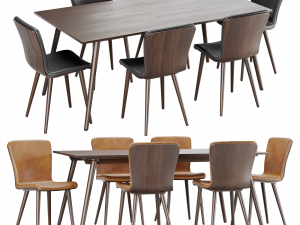 Aurora Table Boulder Chair 3D Модель