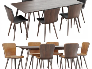 Aurora Table Boulder Chair 3D Model