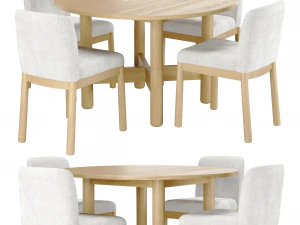 Hargrove table and chairs 3D Model