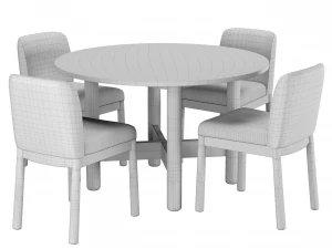 Hargrove table and chairs 3D Model