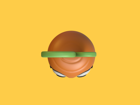 Baby Carrot Cartoon Kawaii Character 3D 모델