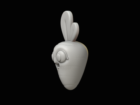 Baby Carrot Cartoon Kawaii Character 3D 모델