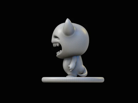 Little Devil Cartoon Kawaii Character 3D Model