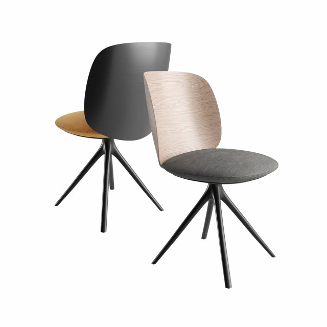 MDF Italia Universal Collection wood chair 3D Model .c4d .max .obj .3ds .fbx .stl .blend 