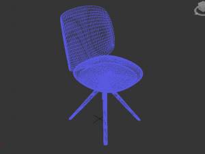 MDF Italia Universal Collection wood chair 3D Model
