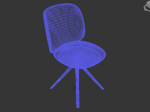 MDF Italia Universal Collection fabric chair Modèle 3D