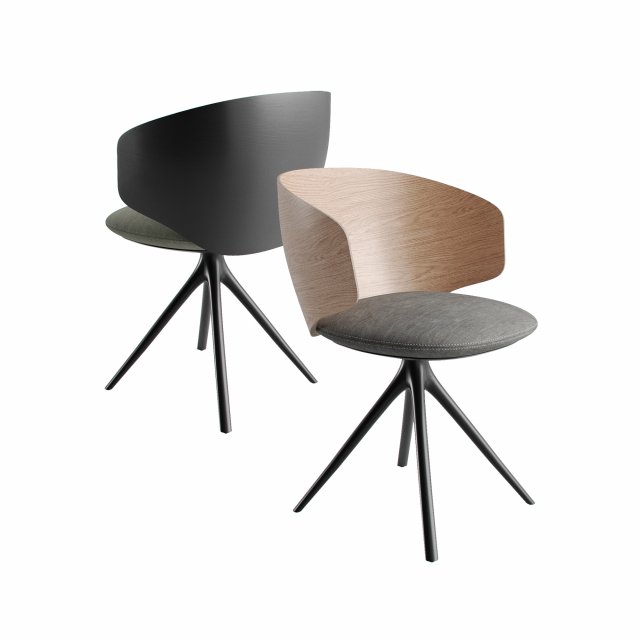 MDF Italia Universal Collection wood armchair 3D Model .c4d .max .obj .3ds .fbx .stl .blend 